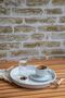 3 Piece Metal Tray with Wooden Handles Tea Tray Coffee Tray Presentation Tray Set (RED,BLACK,WHITE) - 3
