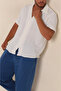 Men's White Color Short Sleeve Apaj Collar Ayrobin Shirt - 2