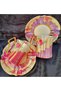 Baguette Porcelain Hand Painting Set of 2 Coffee Cups - 6