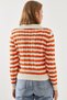 Women's Ecru Orange Hair Polo Collar Sweater 20247505 - 2