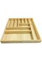 44X50 cm Cutlery Drawer Organizer Natural Wood 10 Compartments for Spoons, Forks, Knives - 3