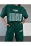 Coutre Sweatpants and T-Shirt -Green Jogger T-Shirt Bottom Top Tracksuit Set Oversize Crew Neck - 3
