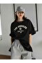 The Sunshine T-shirt - Black Printed Crew Neck Short Sleeve Loose - 2