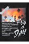 Fun All Day Sweatshirt - Black Printed Oversize Ribbon Hoodie - 2