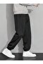 Clever Vintage Sweatpants Jogger - Black Printed Elastic Leg High Waist - 3