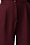 Burgundy Straight Cut Woven Fabric Trousers TWOAW22PL0321 - 5