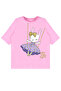 Girl's Short Sleeve T-shirt - Bunny Pattern - 3