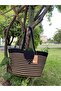 Straw Jute Look Clutch Bag Beach Bag Shoulder Bag - 5