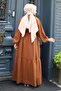 Buttoned Layered Detailed Ferace Brown 4422 - 5