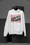 Skyline Printed Long Sleeve Brushed Inside 3-Thread Hooded Sweatshirt