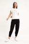 Women's Crew Neck Girl's Printed Low Sleeve Elastic 100% Cotton White T-Shirt