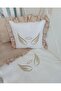 Ege Home Deluxe 4-piece angel wing embroidered ruffle baby bedding set beige - 2