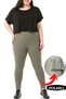 High Waist Wide Belt Gathering Fleece Inner Winter Ribbed Tights
