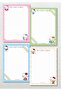 Hello Kitty 4-Pack Note Pad Notepad 10X14 cm - 3
