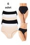 Women's 6-piece high waist panties