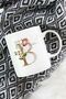 Letter B Printed Floral Patterned Decorative Initial Printed Mug Cup - B Letter Coffee Cup
