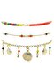 Triple Combination Bead String Anklet