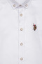 Boy's White Long Sleeve Basic Shirt 100% Cotton - 3