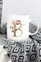 Letter B Printed Floral Patterned Decorative Initial Printed Mug Cup - B Letter Coffee Cup - 3