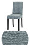 Woven Jacquard Fabric, No Hem, Elastic Chair Cover. Washable, Flexible, Chair Cover (1 Piece)
