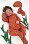 Organic 3-Piece Baby Set: zippered Baby Romper with Gloves, Hat, and Booties. - 2