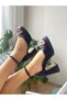 Women's Bella Matte Leather Platform Single Strap Open Toe High Thick Heeled Shoes - 2