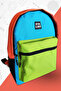Unisex Green Blue Orange School And Backpack