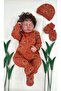 Organic 3-Piece Baby Set: zippered Baby Romper with Gloves, Hat, and Booties.