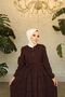5-Layer Gathered Skirt Sleeves Gathered Mevlana 4-Season Ferace Abaya - 5