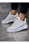 Men's White 100% Leather Flexible Sole Casual Sports Shoes - 2
