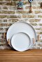 2-Piece Wooden Handle 45 cm White Tray and 30 cm White Tray Tea Coffee Presentation Tray