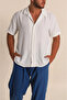 Men's White Color Short Sleeve Apaj Collar Ayrobin Shirt