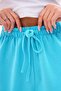 Turquoise Linen Women's Trousers - Elastic Waist and Pockets - 6