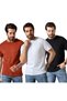 Men's 3-Pack Comfort Fit 100% Cotton Combed Cotton Compact T-Shirt 31751 Black-White-Tan