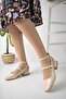 Women's Mary Jane Burgundy Patent Leather Open Back Square Toe Short Block Heeled Shoes - 2