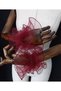 Almira Detachable Tulle Cuff Bracelet Burgundy - 9