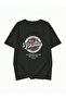 Vacation No 09 Help T-Shirt - Black Printed Oversize Crew Neck Short Sleeve Loose - 3