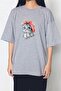 Women's Black Cute Little Cat Printed T-shirt - 3