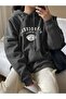 New Rochelle Sweatshirt - Smoked Printed Oversize Shawl Hoodie