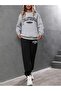 California W.C Gray Sweatshirt Black Jogger - Bottom Top Tracksuit Set Oversize Crew Neck - 3