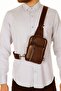 Body Bag Cross Chest and Backpack with Headphone Outlet - Genuine Leather