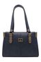 3 Compartment Navy Blue-mink Women's Shoulder Bag 456