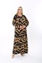 Women's Plus Size Long Sleeve Viscose Combed Cotton Hijab Suitable Long Maxi Dress - 3