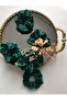 10-Piece Henna Night Gift Emerald Green Bridesmaid Satin Buckle Set