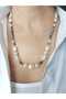 Pearl Detailed Design Black Necklace 50 cm - 2
