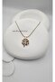 Steel Necklace Clover Pendant Colorful Clover Detailed Steel Necklace Stainless Steel