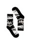 Imported Special Edition Unisex Artistic Black and White Colorful Patterned Comfortable Style Ankle Socks - 3