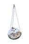 Double Sided Round Bagel Swing - Cockatiel White Gray Speckle Toy