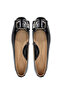 Women's Genuine Leather Black Patent Leather Ballet Shoes - 5