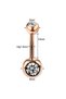Titanyum Rose Göbek Piercingi - 3
